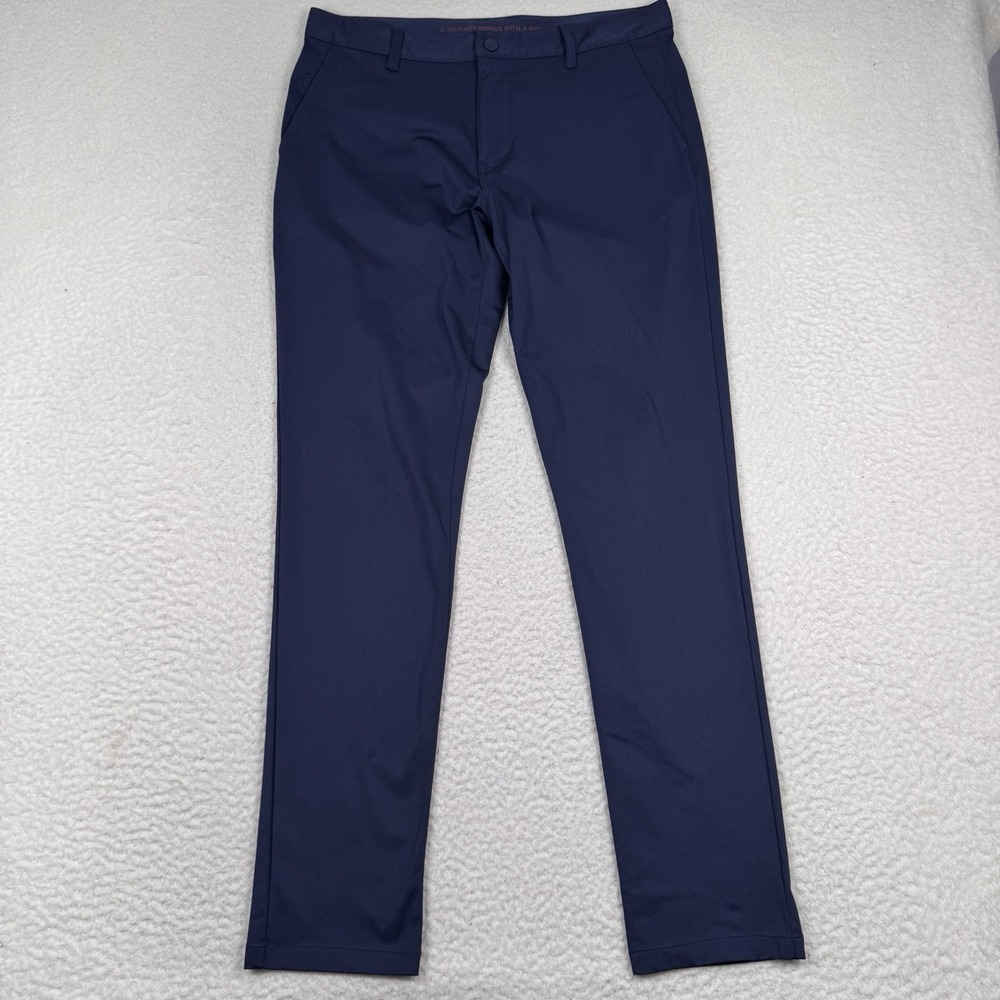 Rhone Commuter Pants Mens 34x32 Navy Blue Slim Stretch Golf Performance Chinos